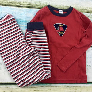 Vintage Gymboree Boys Pajama's Size 7 2004 Fire Chief